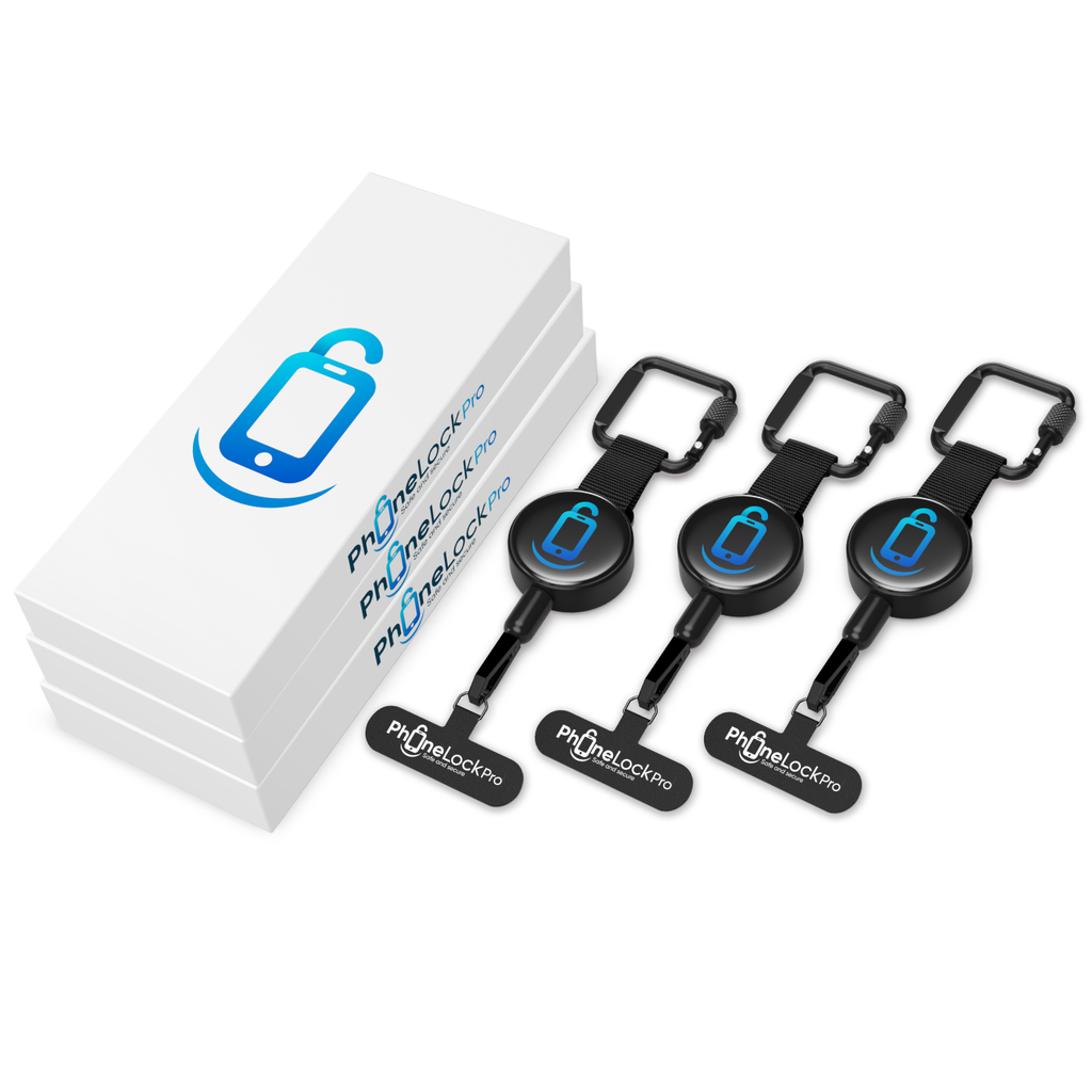 Phone Lock Pro - Retractable Anti-Theft Phone Holder with Belt Clip