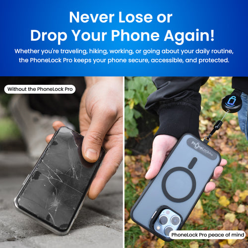 Phone Lock Pro - Retractable Anti-Theft Phone Holder with Belt Clip
