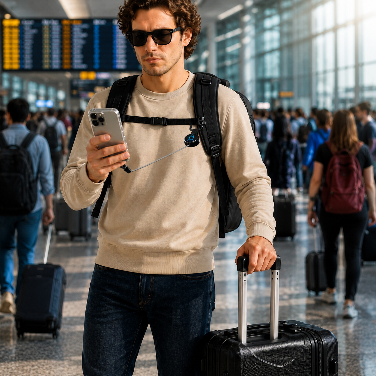 Phone Lock Pro - Retractable Anti-Theft Phone Holder with Belt Clip